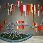 24x36 in.  MM w/ paper collage on wood panel. SOLD*