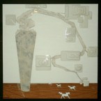 36x36 in.  MM w/ wood relief and resin on wood panel. SOLD*